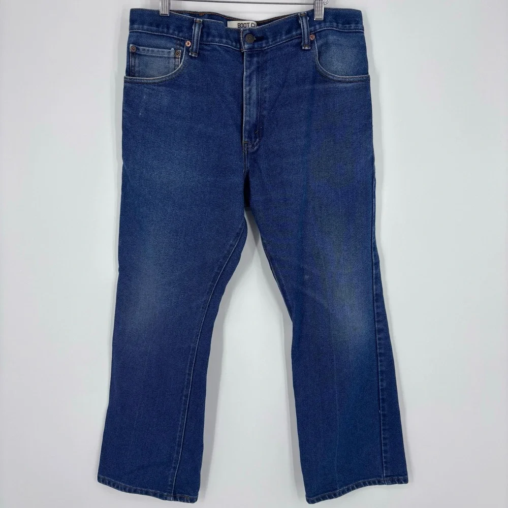 Vintage Levis 517 Boot Cut Jeans Mens 34x28 (Tag 36x30)  Dark Wash Y2K *FLAW